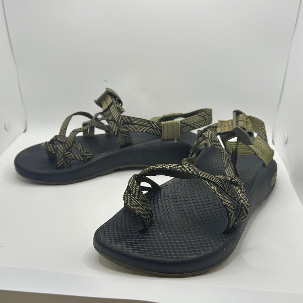 Chaco Womens Classic Sandals Size 8 Black green Webbing Adjustable Straps Durabl - Picture 6 of 8